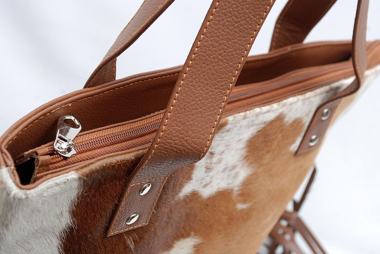 Cowhide Shoulder bag with fringes