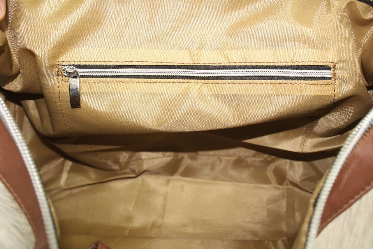Natural Cowhide Leather Travel Bags