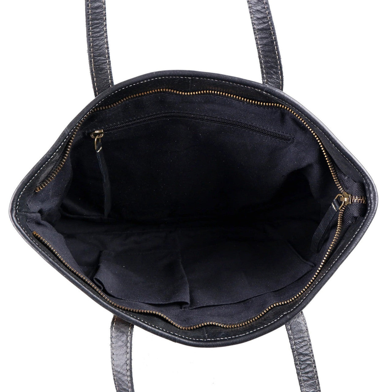 Large Brown White Cowhide Tote Bag