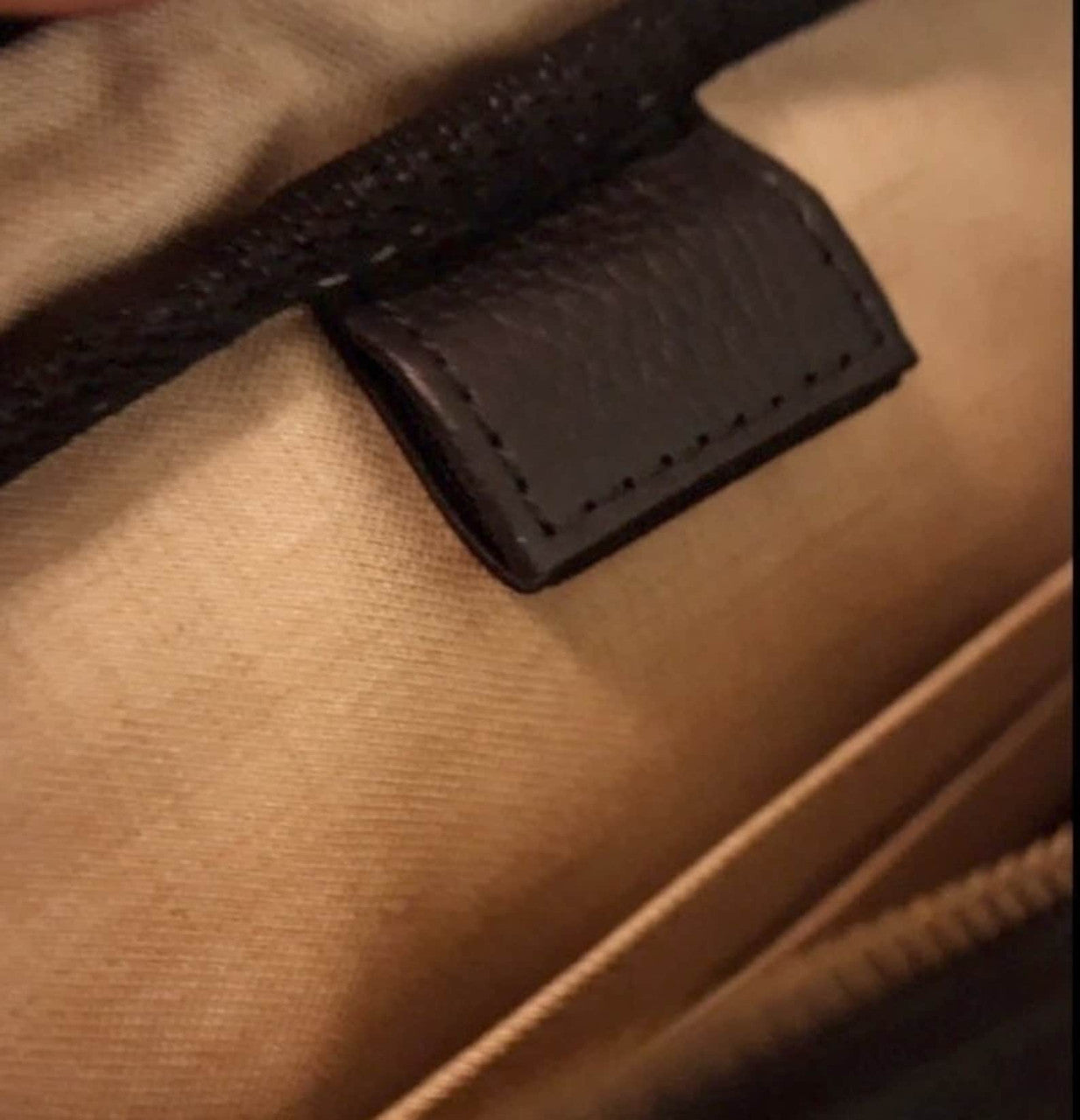 Black Leather Pouch With Zippers