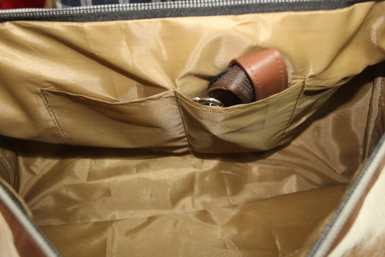 Natural Cowhide Leather Travel Bags