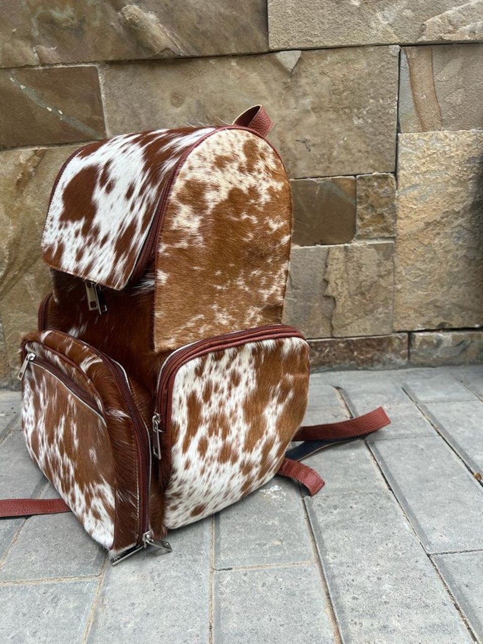 Cowhide Mommy Diaper Backpack