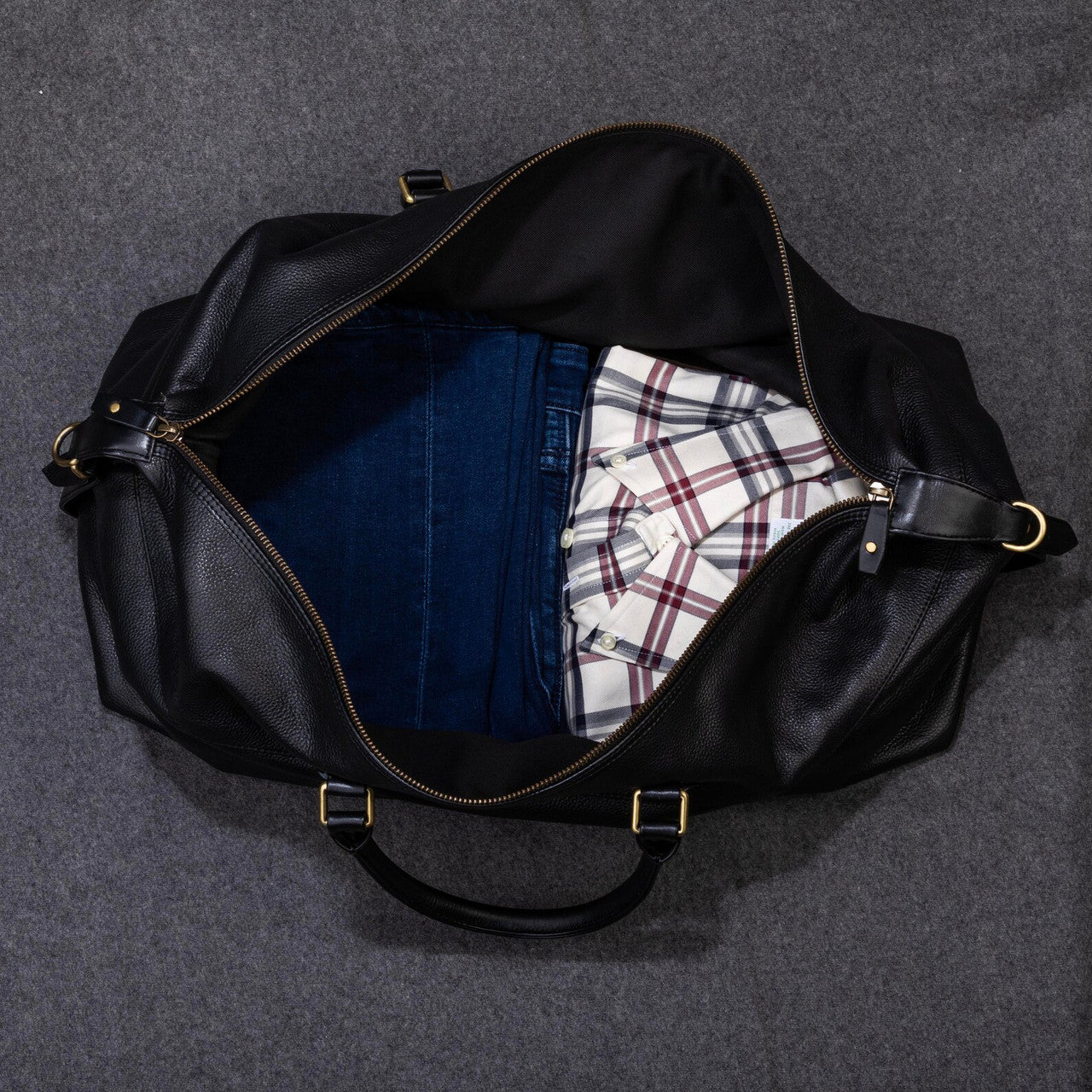 Genuine Real Leather Duffel Bag for Travel