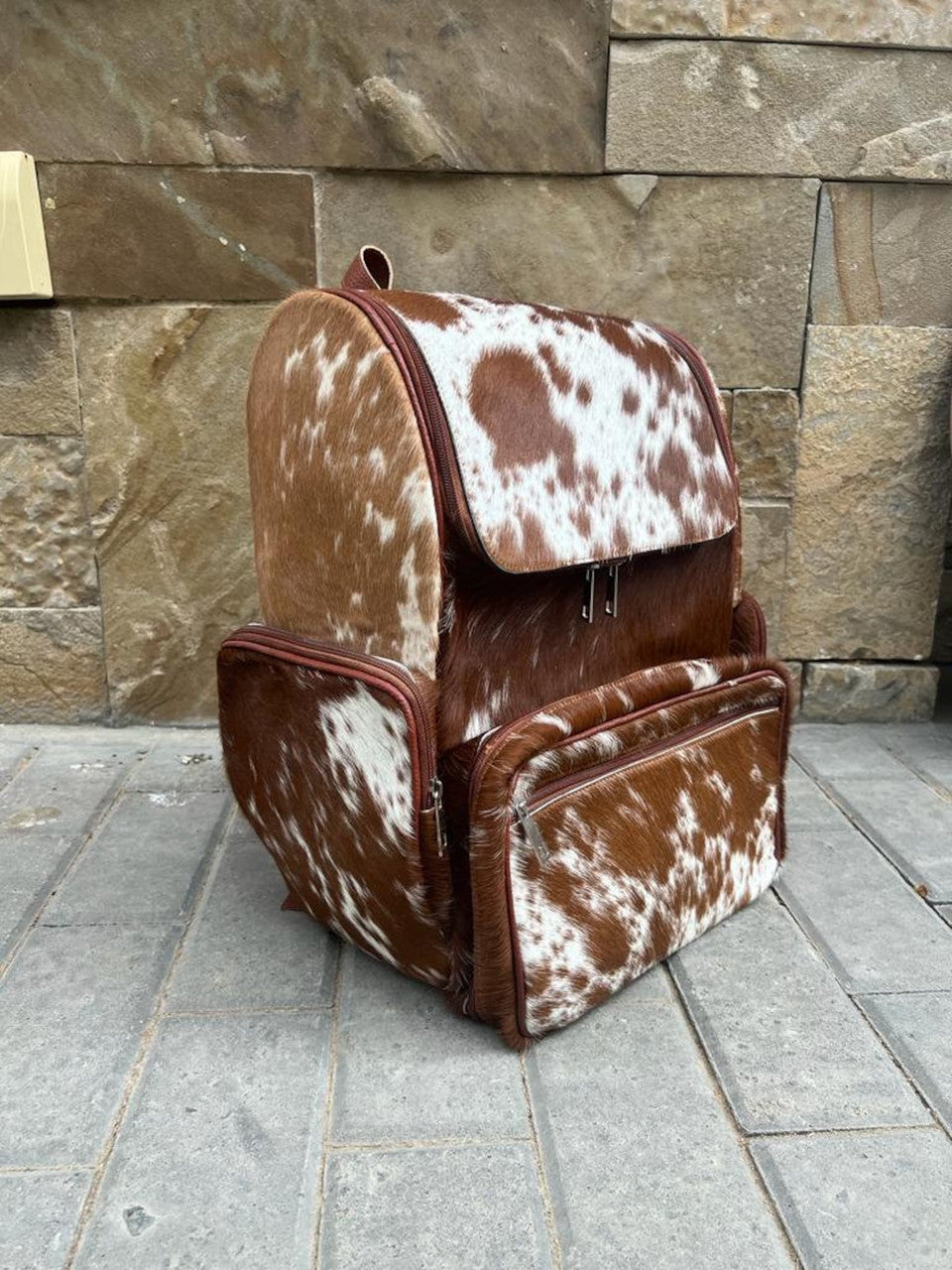 Cowhide Mommy Diaper Backpack