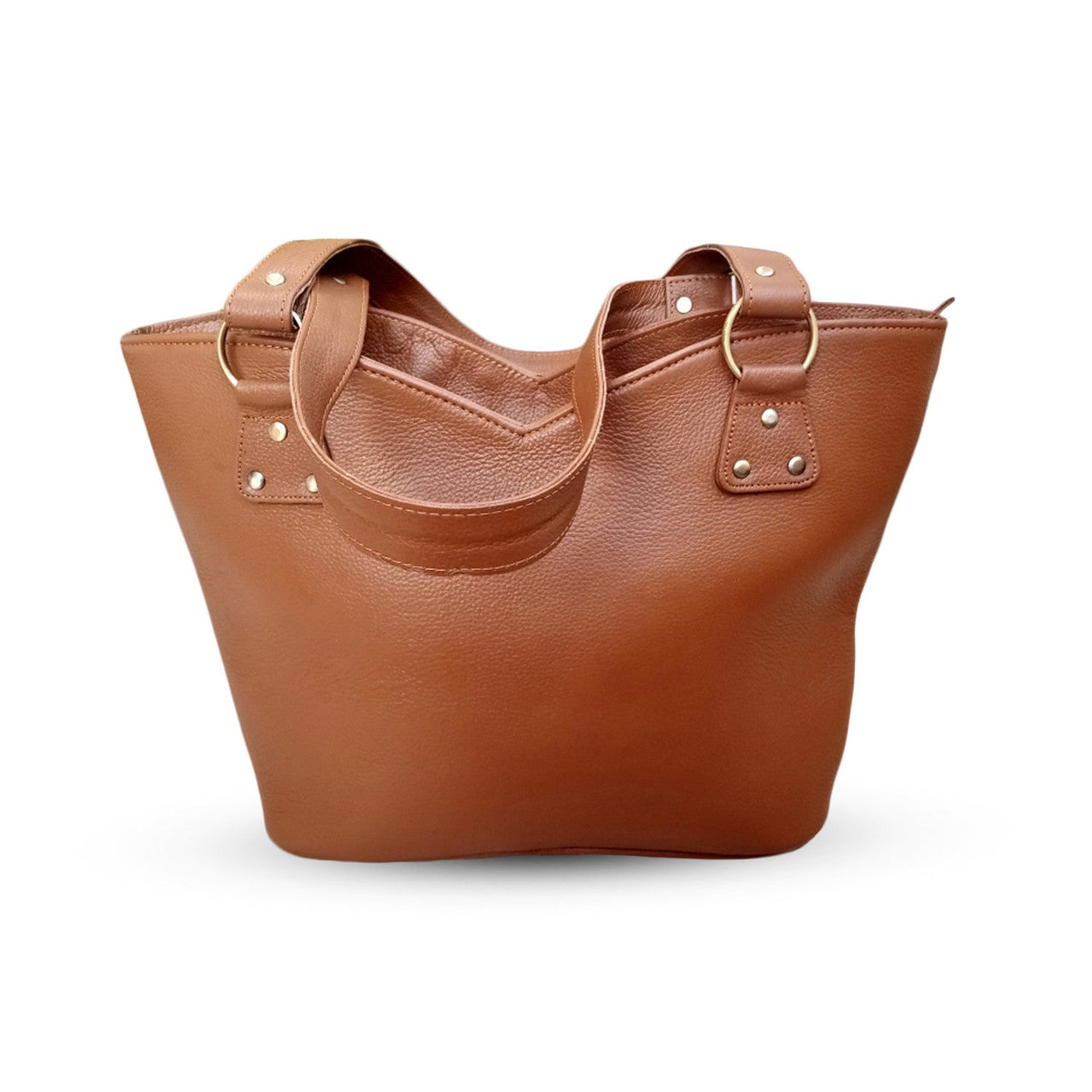 Cowhide Tote Bag Black White