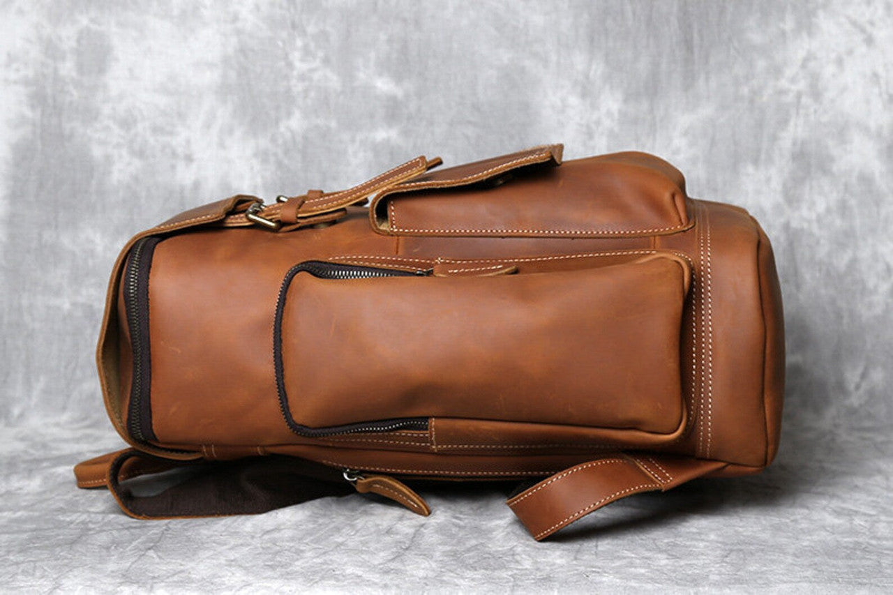 Full Grain Leather Weekend Backpack