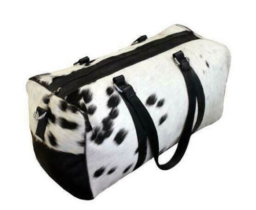 A cowhide weekender bag duffel style is the perfect travel companion for anyone on the go. This stylish and practical bag is a must-have accessory for those who appreciate quality, luxury and convenience.