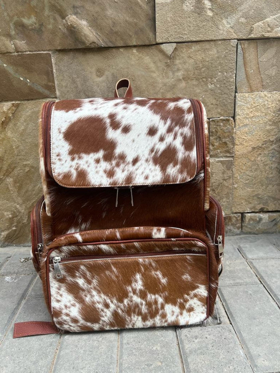 Cowhide Mommy Diaper Backpack