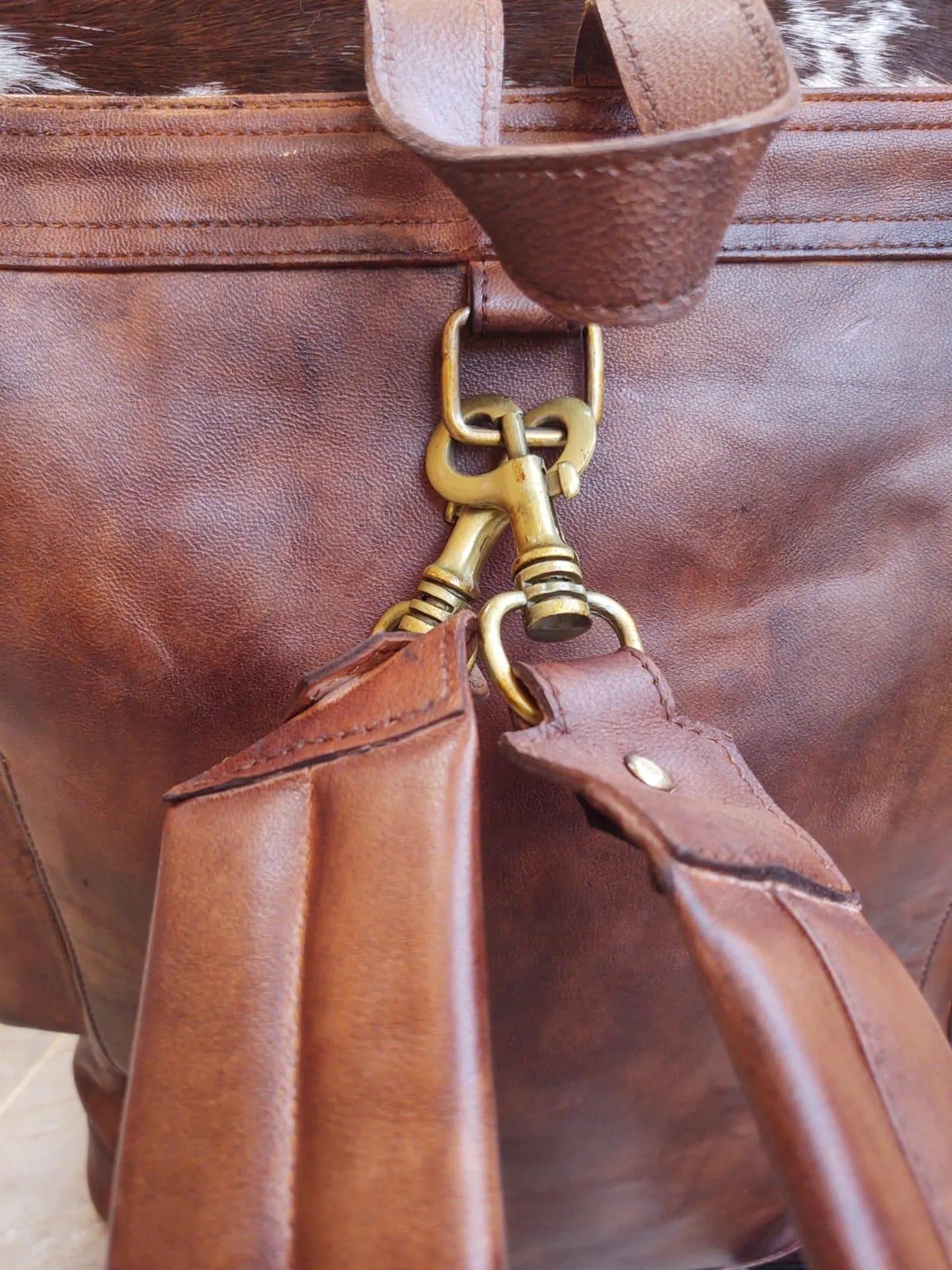 Western Backpack Purse with Hair-On Hide