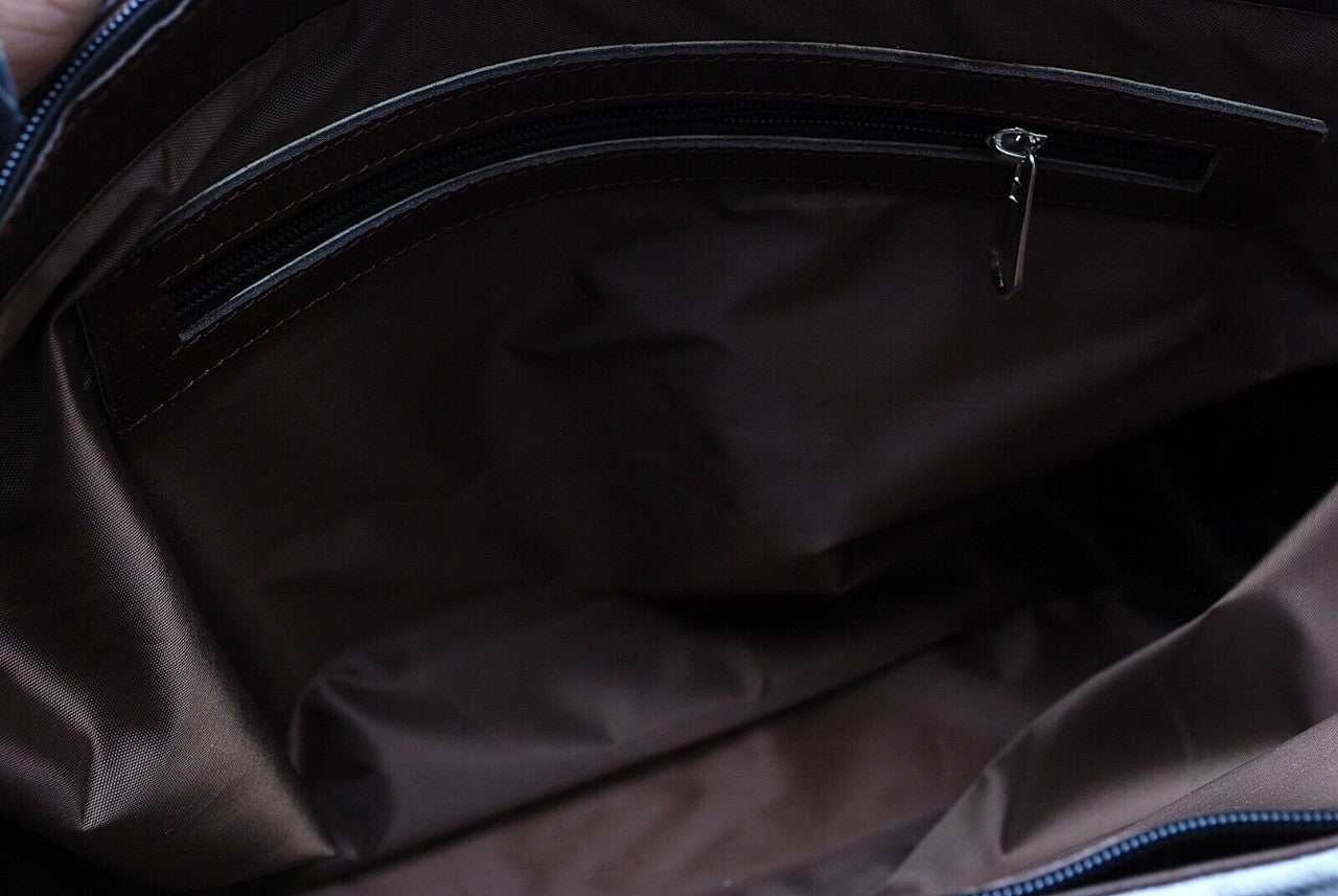 Natural Cowhide Bag Brown White