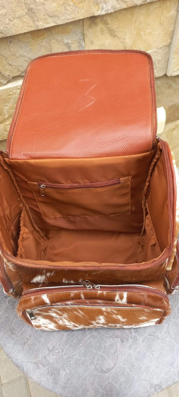 Cowhide Mommy Diaper Backpack