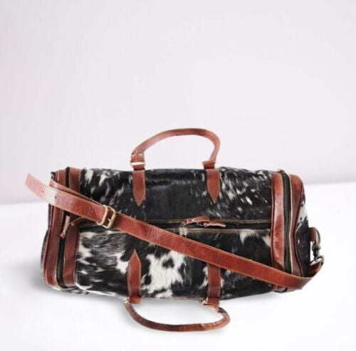 Cowhide Gym Duffel Bag