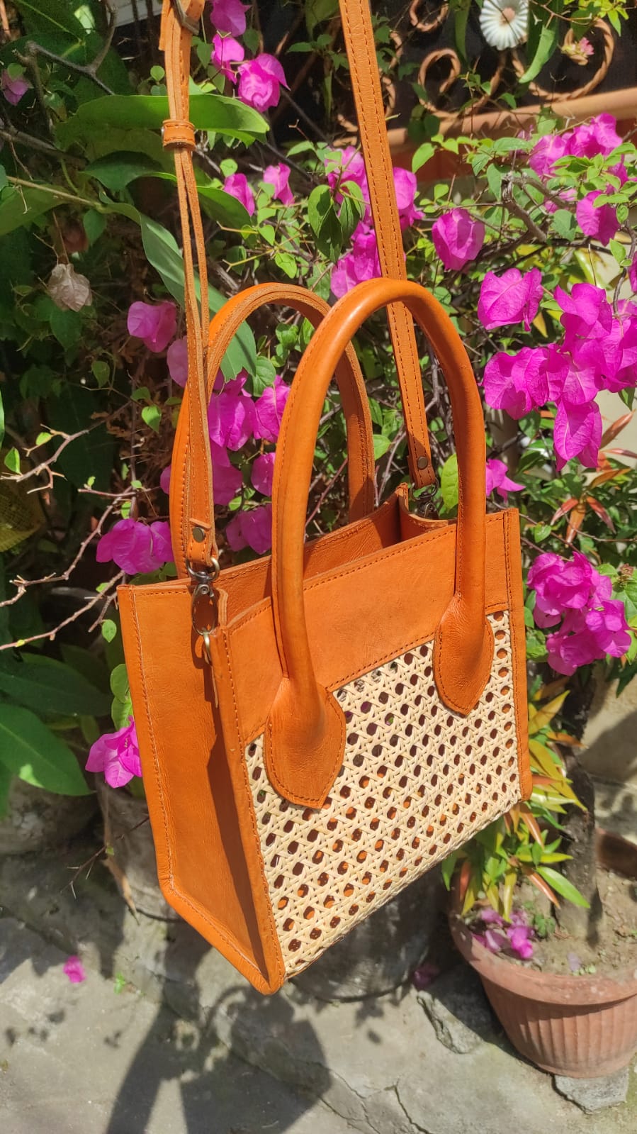Rattan Wicker Shoulder Crossbody Bag