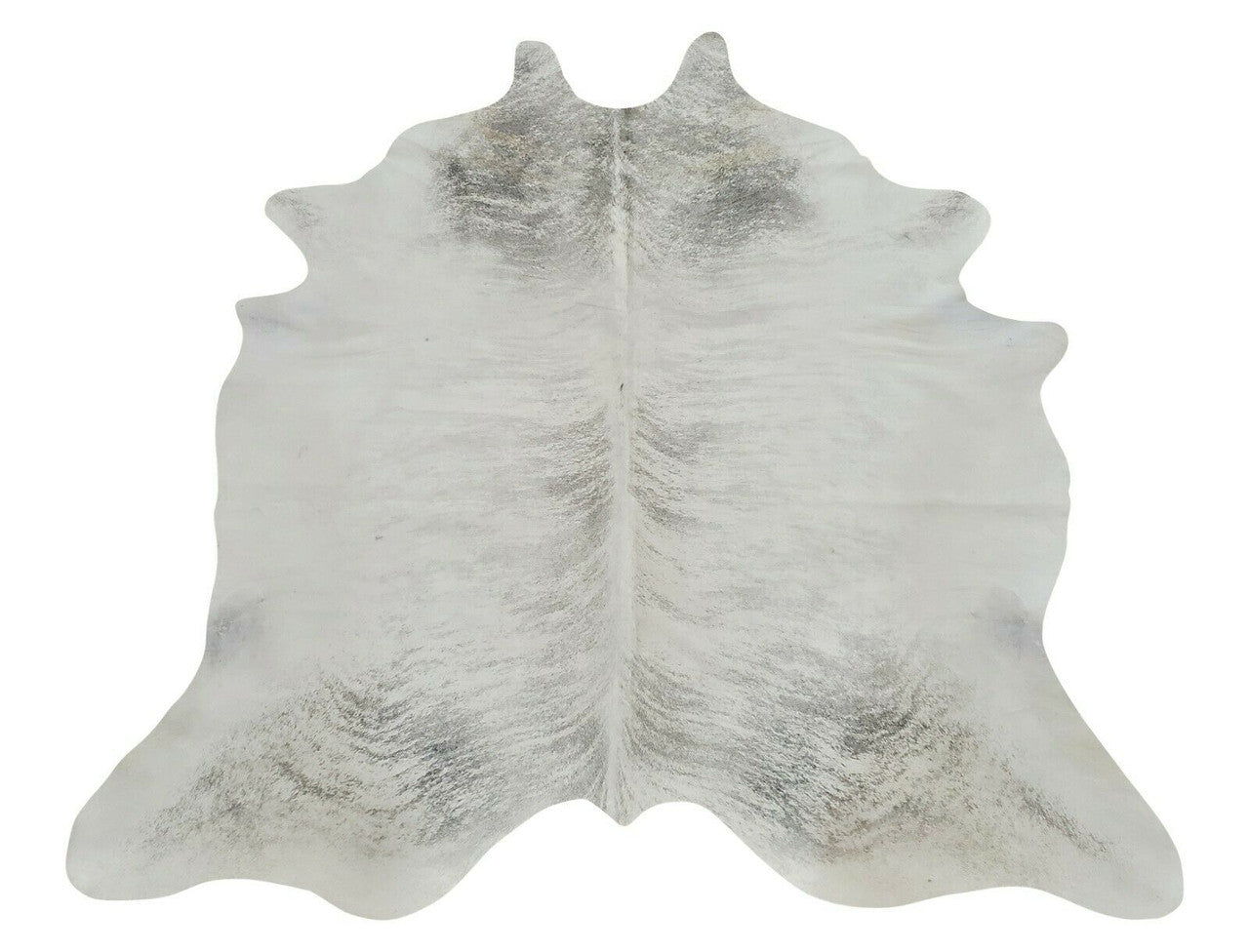 A beautiful cowhide rug with soft texture and natural alluring design give this taupe white rug an artistic look.