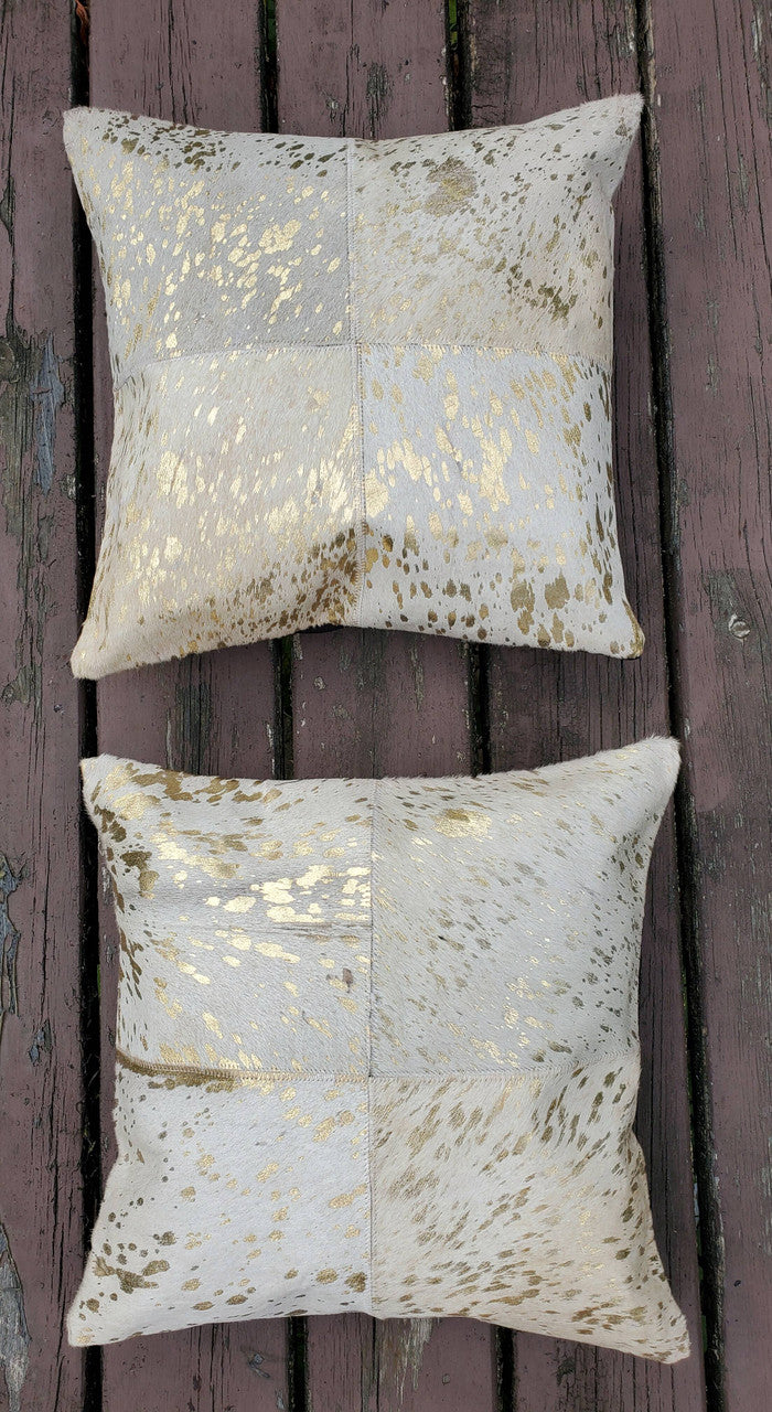 Natural cowhide pillow