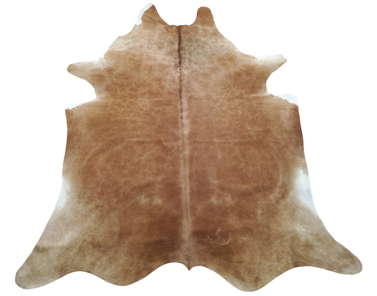 This solid brown cowhide rug will freshen up any room from a country style to a modernly decorated space.