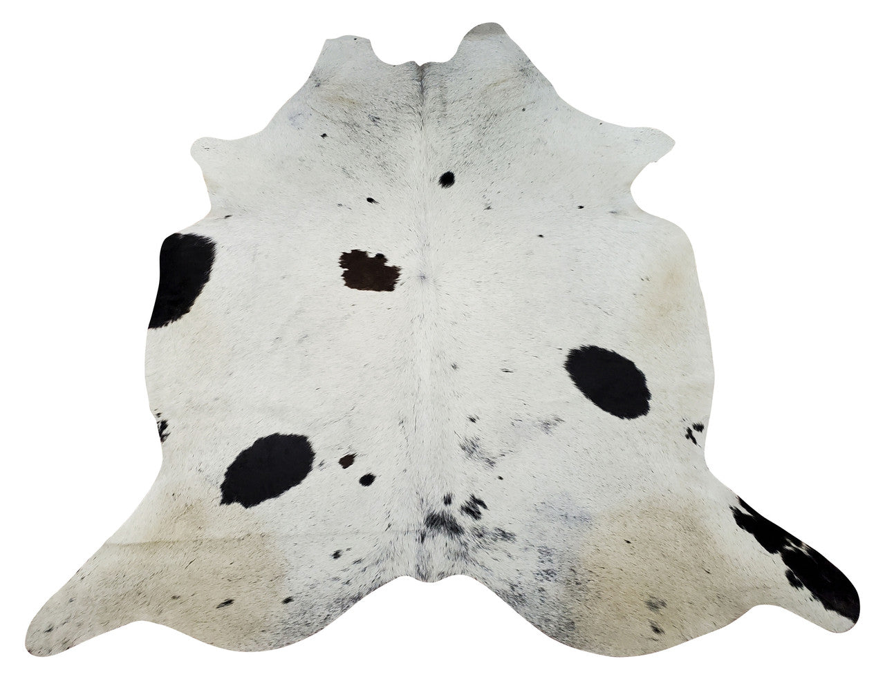 This black white cow hide rug is real and natural, the spotted pattern is unique style, perfect for any interior decor
