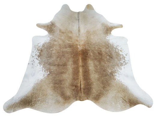 Absolutely beautiful natural beige brown cowhide rug, complements any western or modern interior very well
