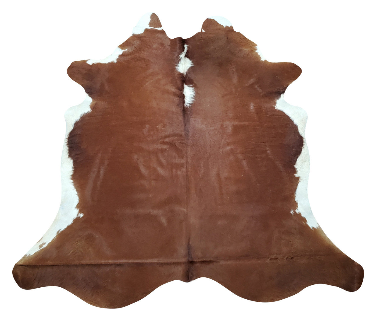 You will be super happy with this real cowhide rug, its has great brown and white colors, its vibrant and makes the room super cozy.