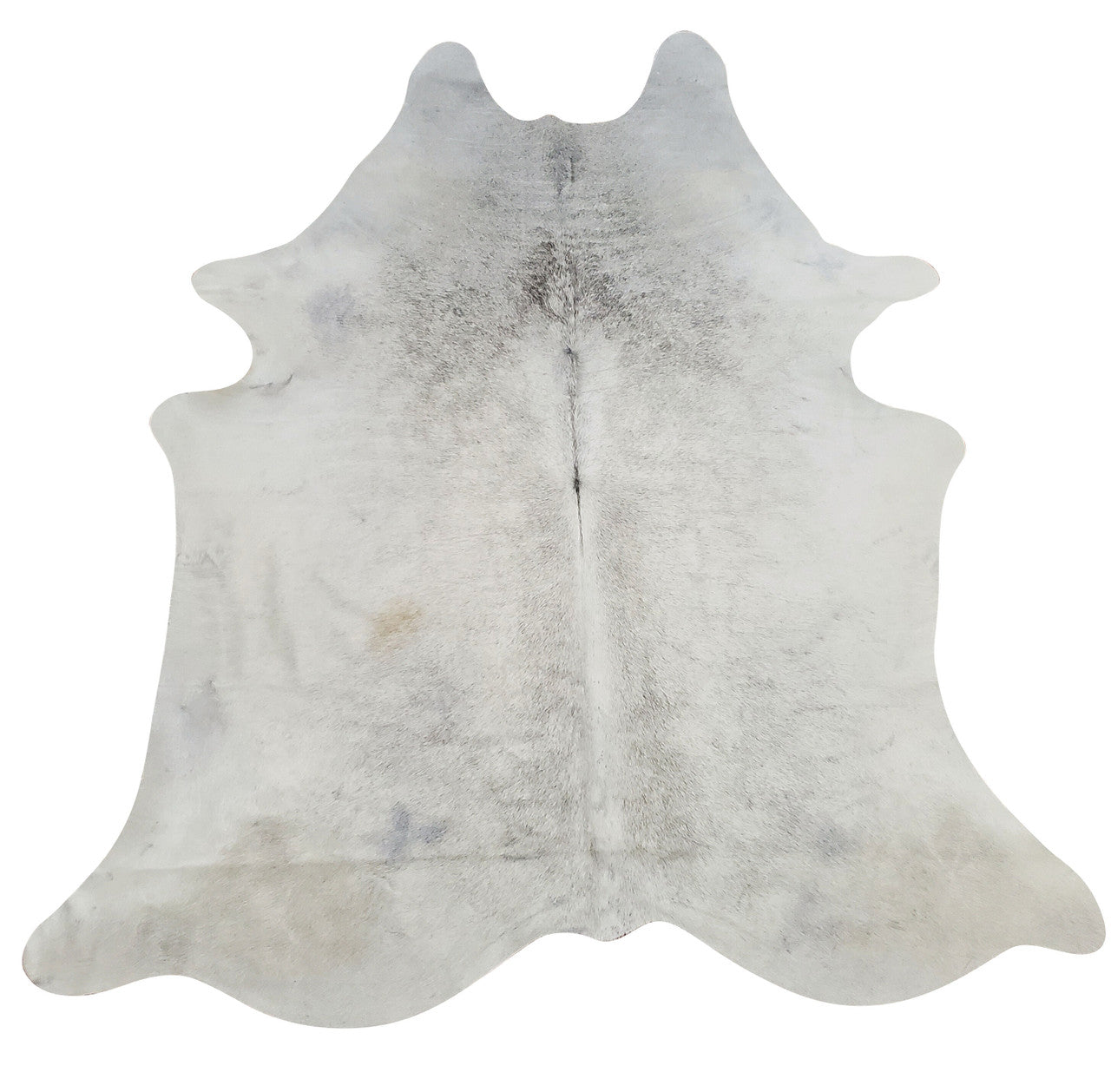 One of a kind cowhide area rugs in light grey white for sale near me.