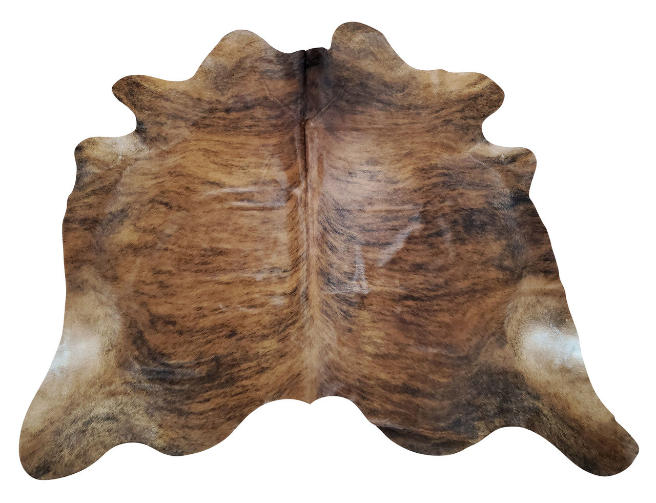 Exotic brown brindle cowhide rug that looks exactly like picture, exceptional quality and the perfect size and will be great for living room.