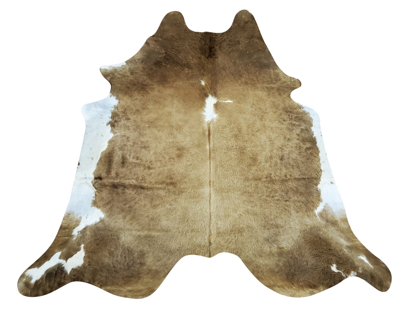 Authentic and natural brown white cowhide rug, we make sure each cow skin is hand-picked and carefully inspected. The Brazilian climate and chromium tanning make these very soft and smooth, there is a very beautiful natural shines which pops up once sunlight touches it.