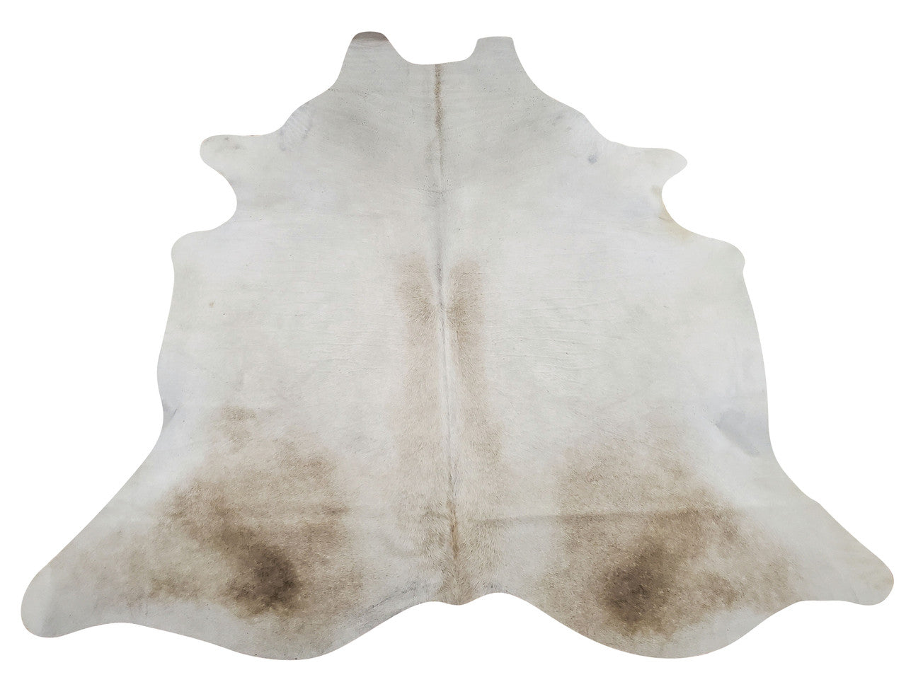 Natural Cream With Tan Edges Cowhide Rug 7ft X 6.6ft