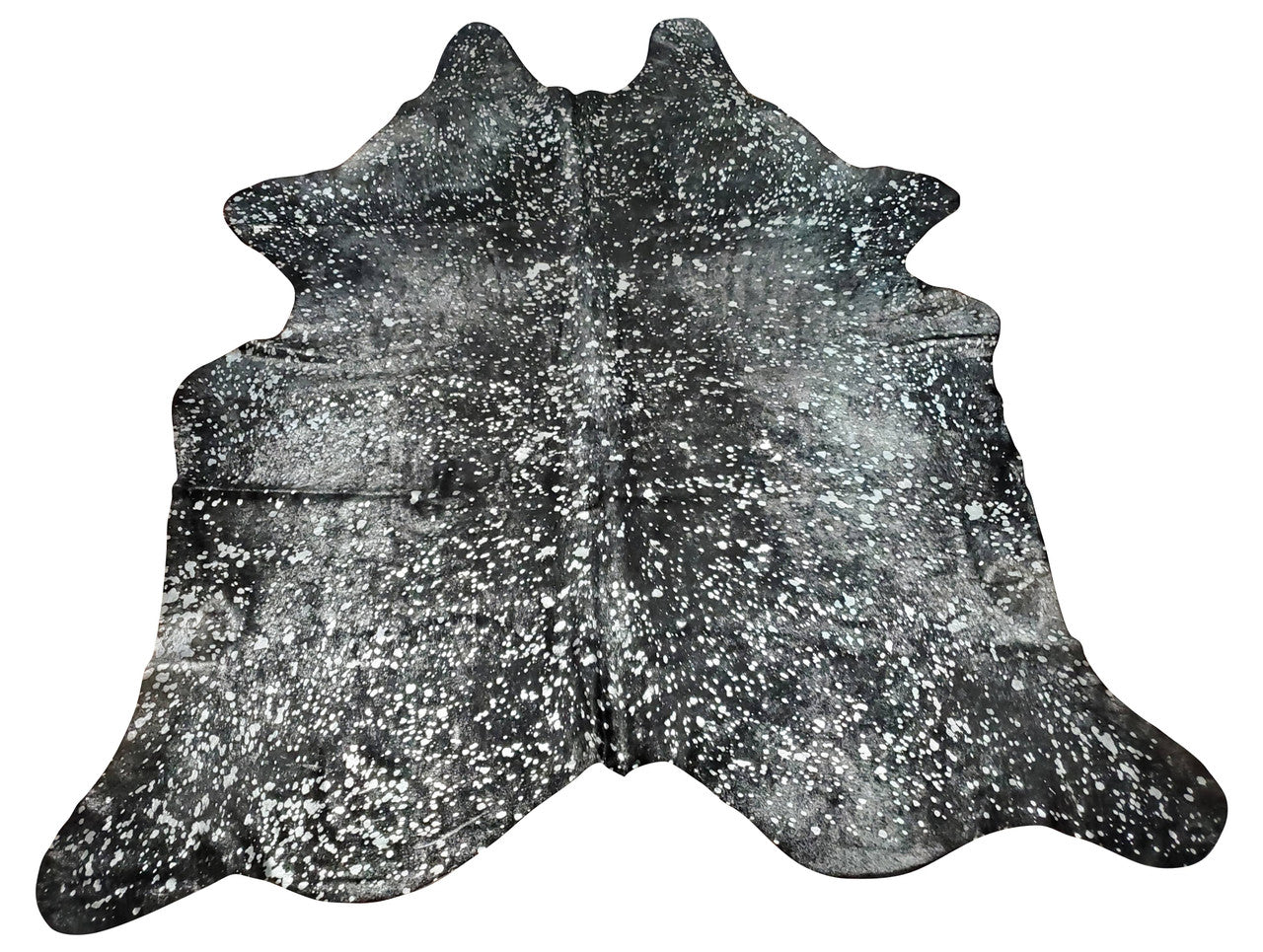 Large cowhide rug bedroom