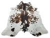 Do you adore speckled cowhide rugs styling we have hundreds of these in stock to choose from different sizes 8X8 to 6X6 a mix of rustic brown with grey white