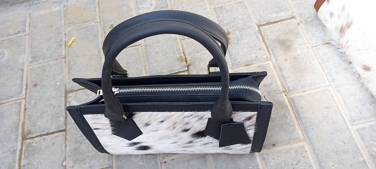 Natural Real Cowhide Shoulder Purse