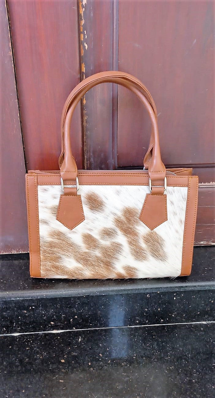 Natural Real Cowhide Shoulder Purse