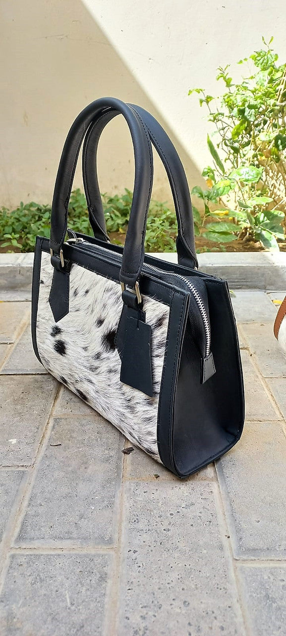 Natural Real Cowhide Shoulder Purse