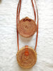 round rattan bag
