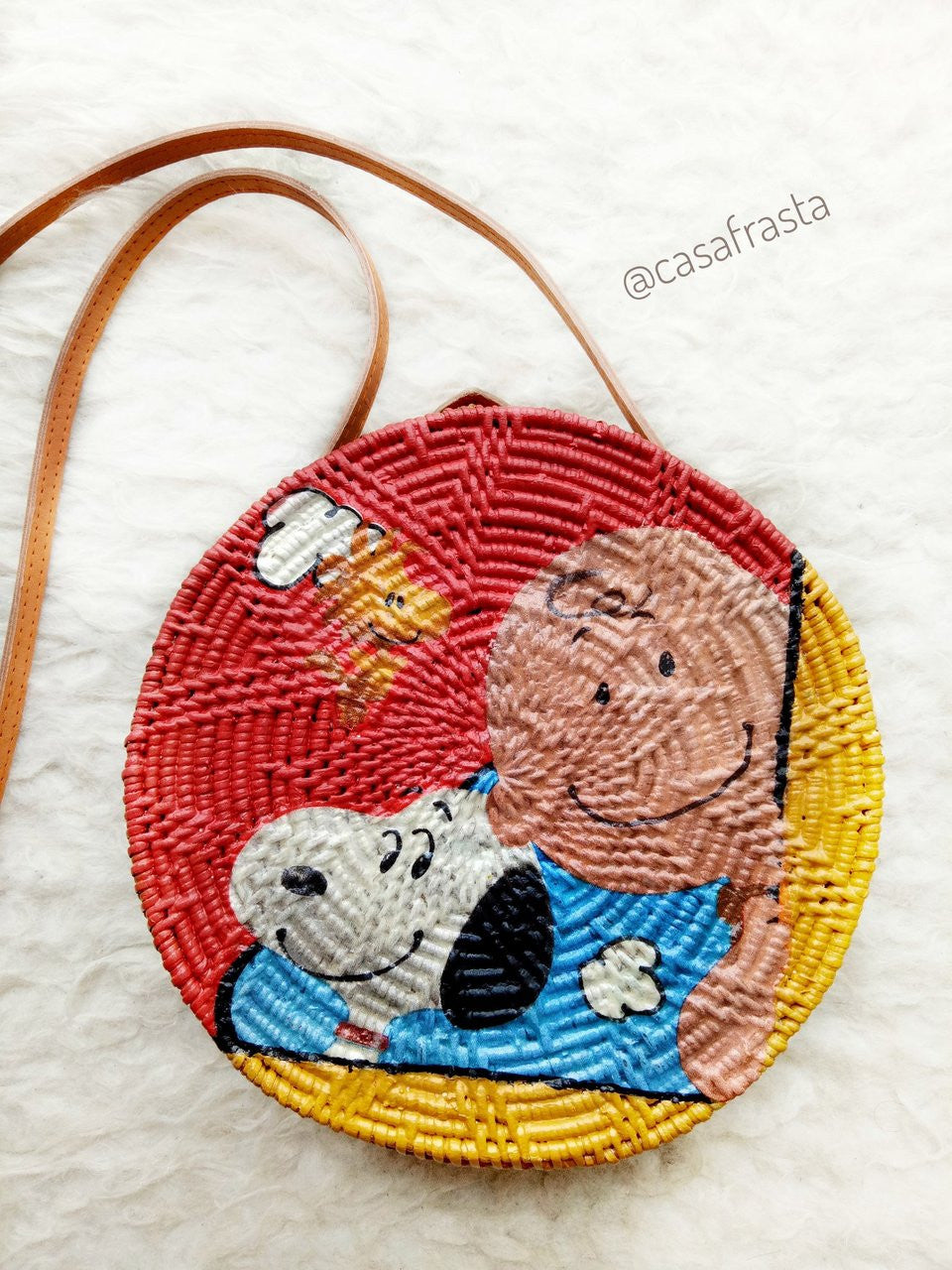 rattan bag round