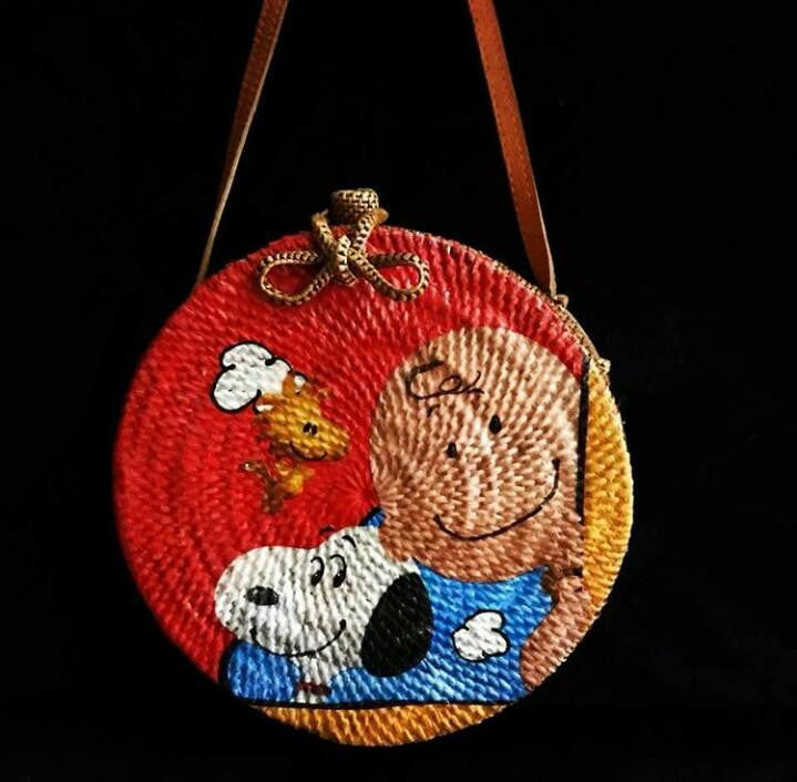 rattan handbag