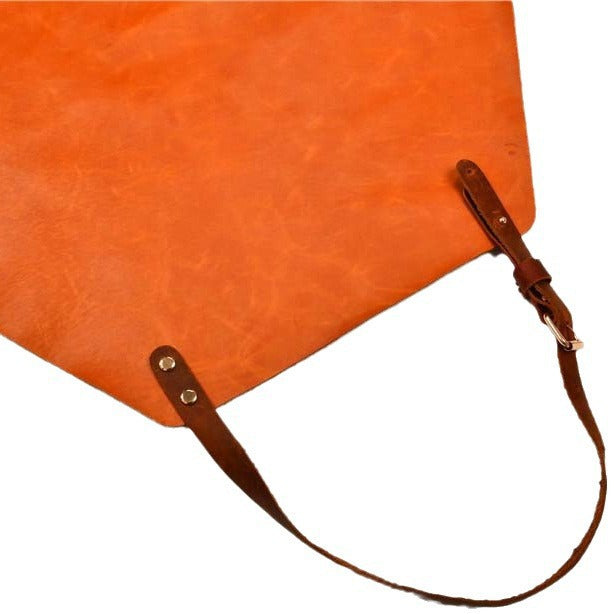 Genuine Leather BBQ Apron for Men with Full Grain Pockets