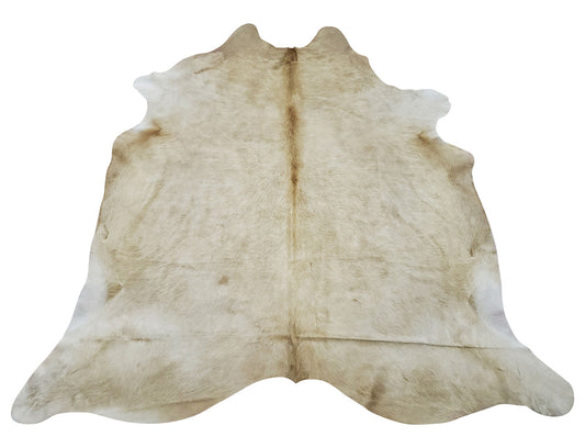 This large light palomino cowhide rug is a breeze, it will beat your expectation, the natural and real mix is just so perfect and soft. 
