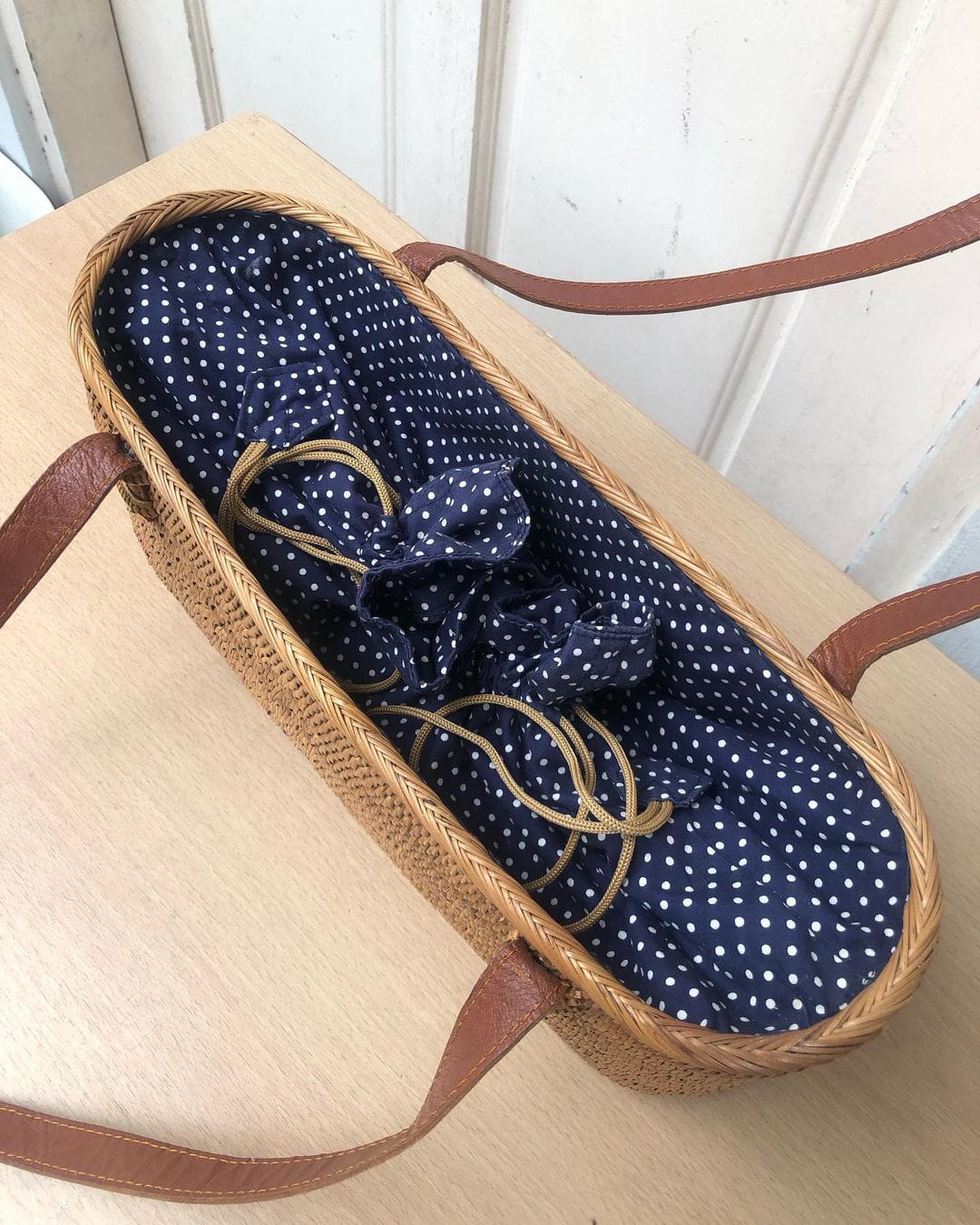 Real Natural Rattan Shoulder Purse