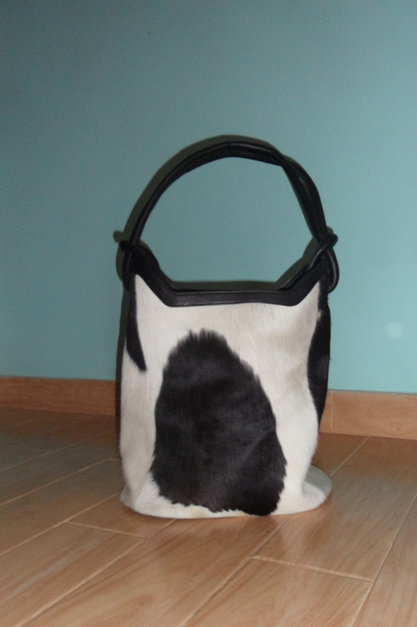 large cowhide weekender bag