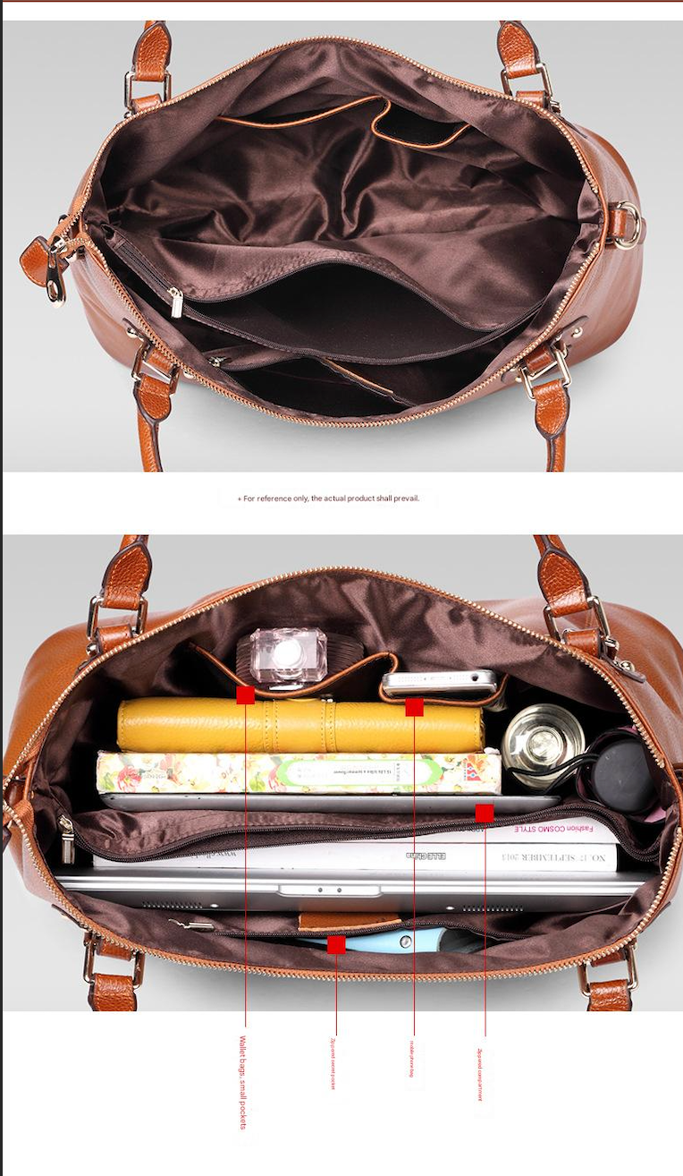 Women Leather Large Tote Bag Office