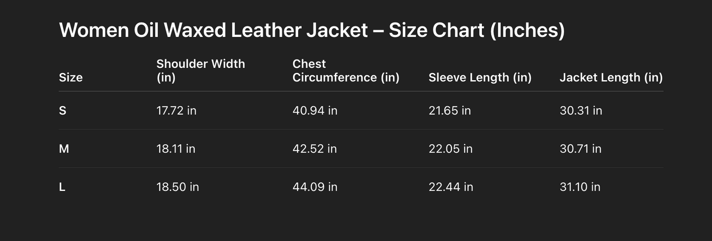 Women Oil-Waxed Loose Fit Genuine Leather Jacket