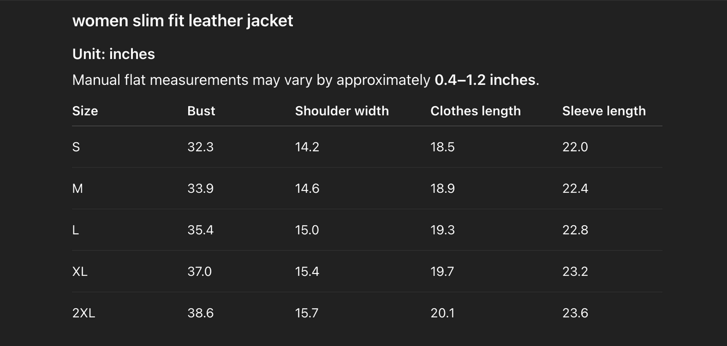 Black slim fit genuine leather jacket women