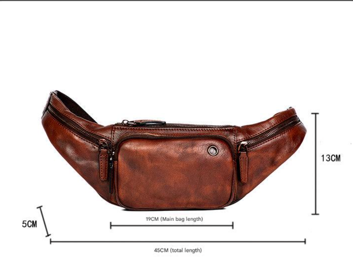 Retro Vegetable Genuine Leather Chest Bag