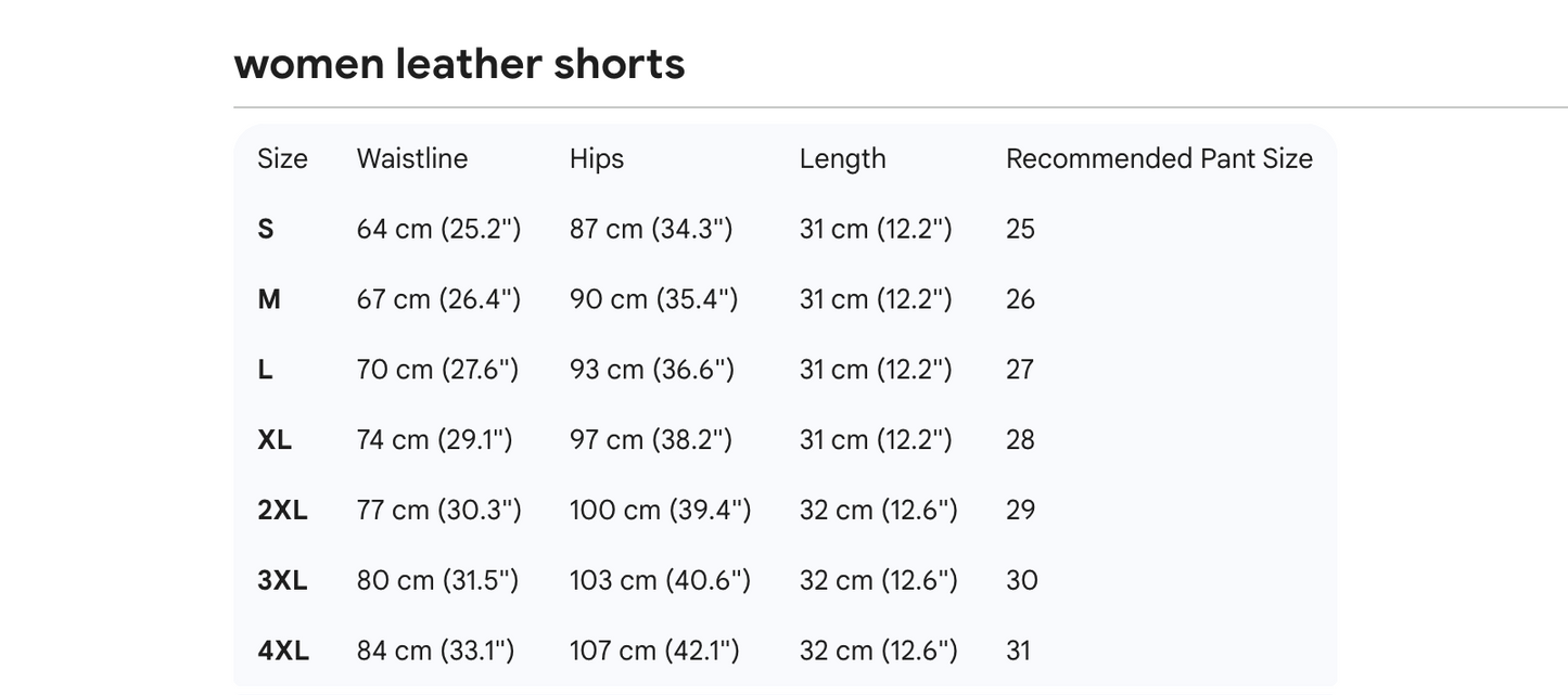 Women's Leather Shorts High-Waisted Chic