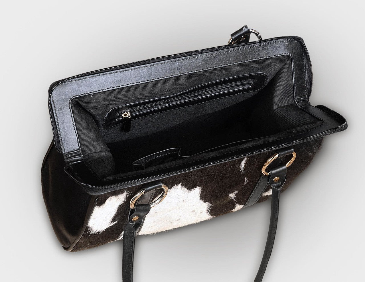 Hair On Cowhide Carry On Shoulder Bag
