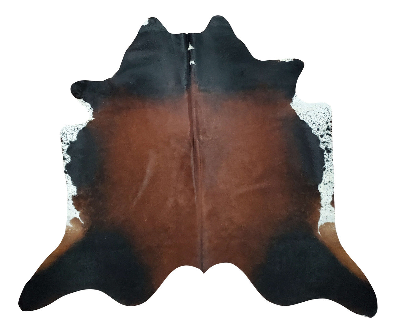 Our first and most beautiful small dark brown cowhide rug that will warp your room into a beauty and it is full inspo.