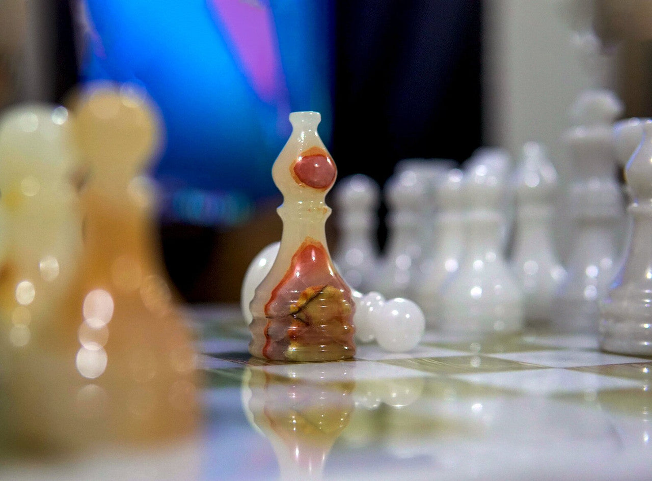 Handcrafted Marble Chess Set 12 Inch