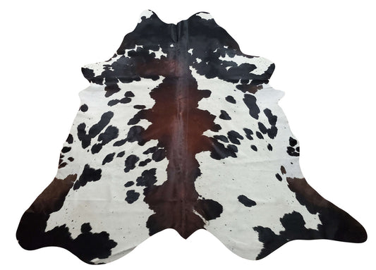 Buy this extra large cowhide rug as a gift or for your kids this exotic mix of spotted black and white is beautiful rug and better than expected. Really soft to walk on.

