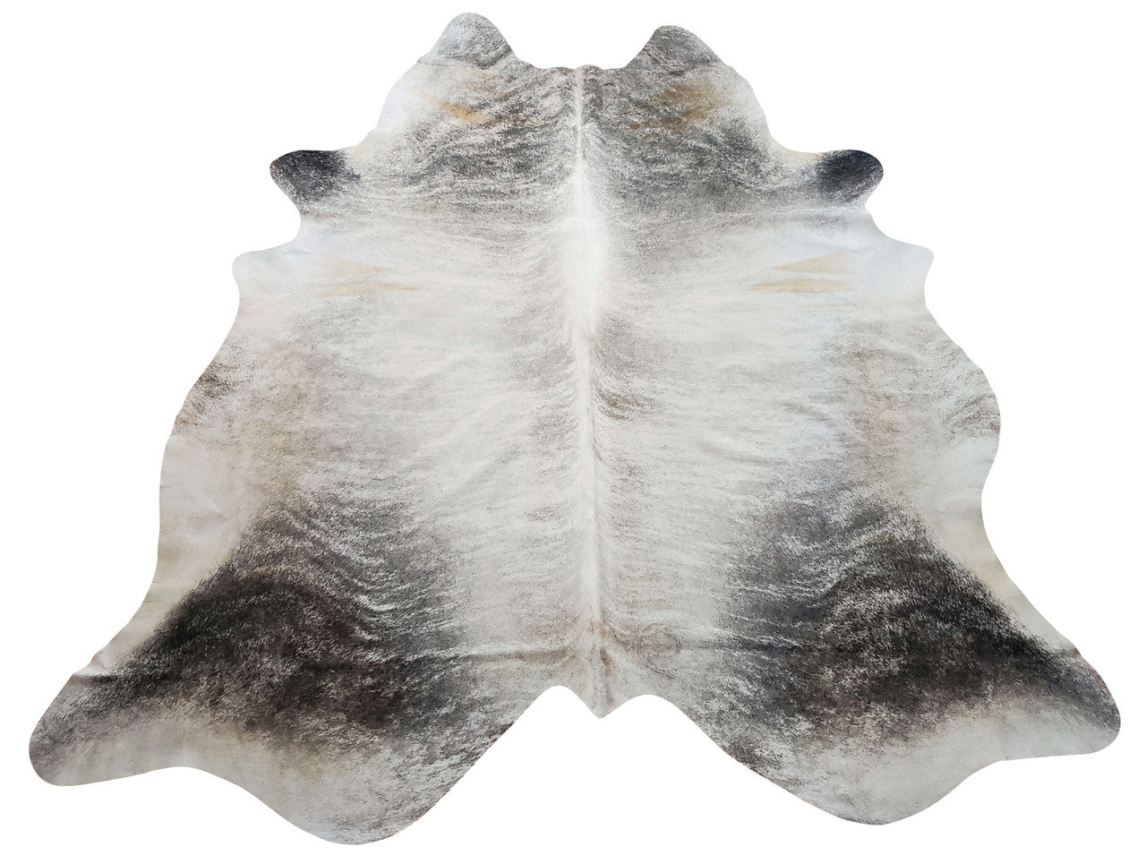 This xxl cowhide rug is exotic and unique with brindle pattern with hints of grey for your kitchen or dining room