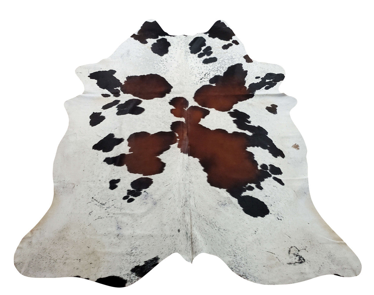If you live a in an apartment, cowhide rug can be a charm with large upscale furniture gives unique texture to the wall.
